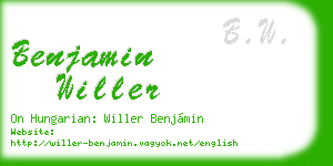 benjamin willer business card